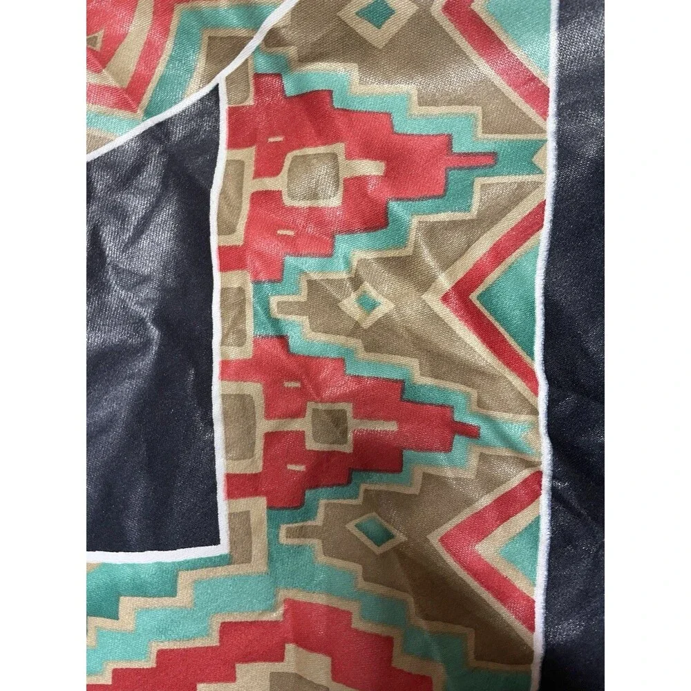 David & Dash DAKTARI 3.75 Yards MCM Tribal Teal Coral Black 60s Safari Mod Lux